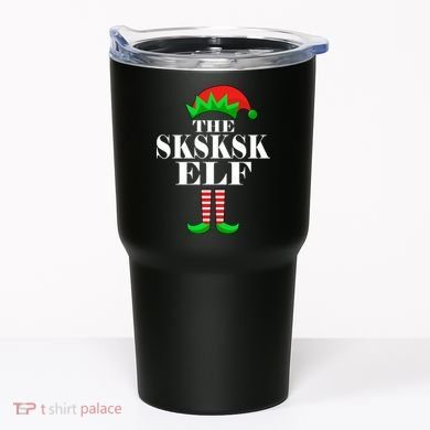 The SKSKSK Elf Funny Christmas Matching Tumbler