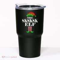 The SKSKSK Elf Funny Christmas Matching Tumbler thumb 0