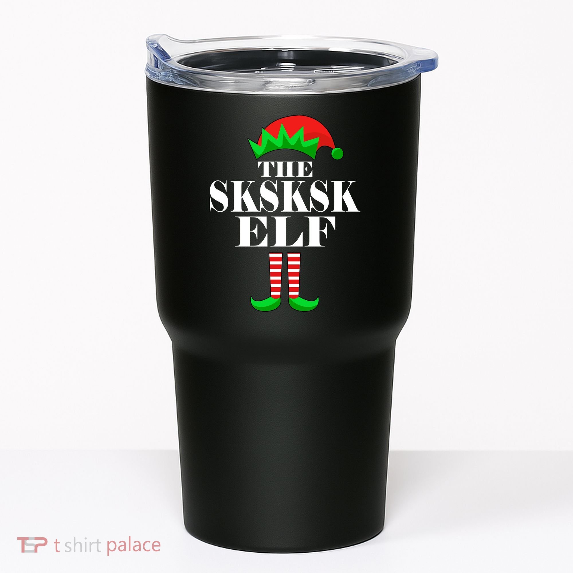 The SKSKSK Elf Funny Christmas Matching Tumbler