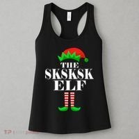 The SKSKSK Elf Funny Christmas Matching Women's Tank Top thumb 3