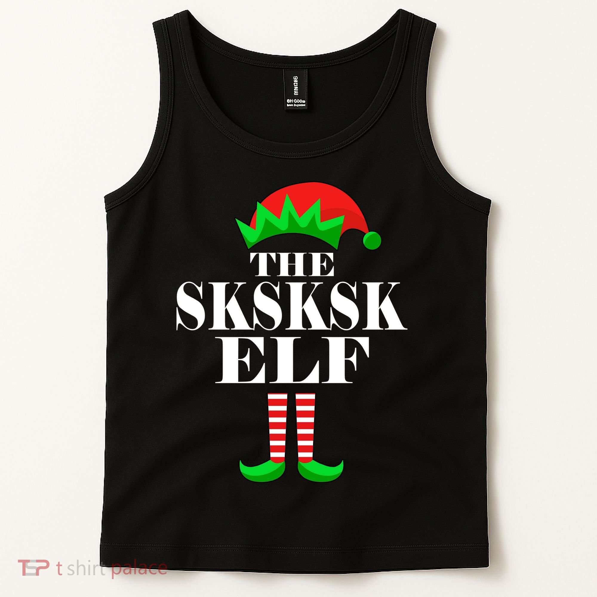The SKSKSK Elf Funny Christmas Matching Tank Top