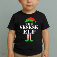 The SKSKSK Elf Funny Christmas Matching Toddler T-Shirt thumb 2
