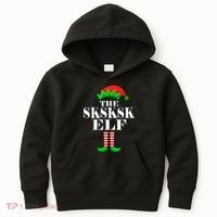 The SKSKSK Elf Funny Christmas Matching Kids Hoodie thumb 0