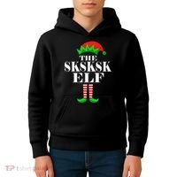 The SKSKSK Elf Funny Christmas Matching Kids Hoodie thumb 4