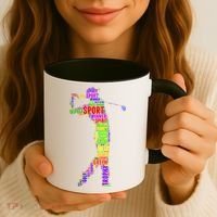 The Spirit of Golf Word Mash-up Coffee Mug thumb 3
