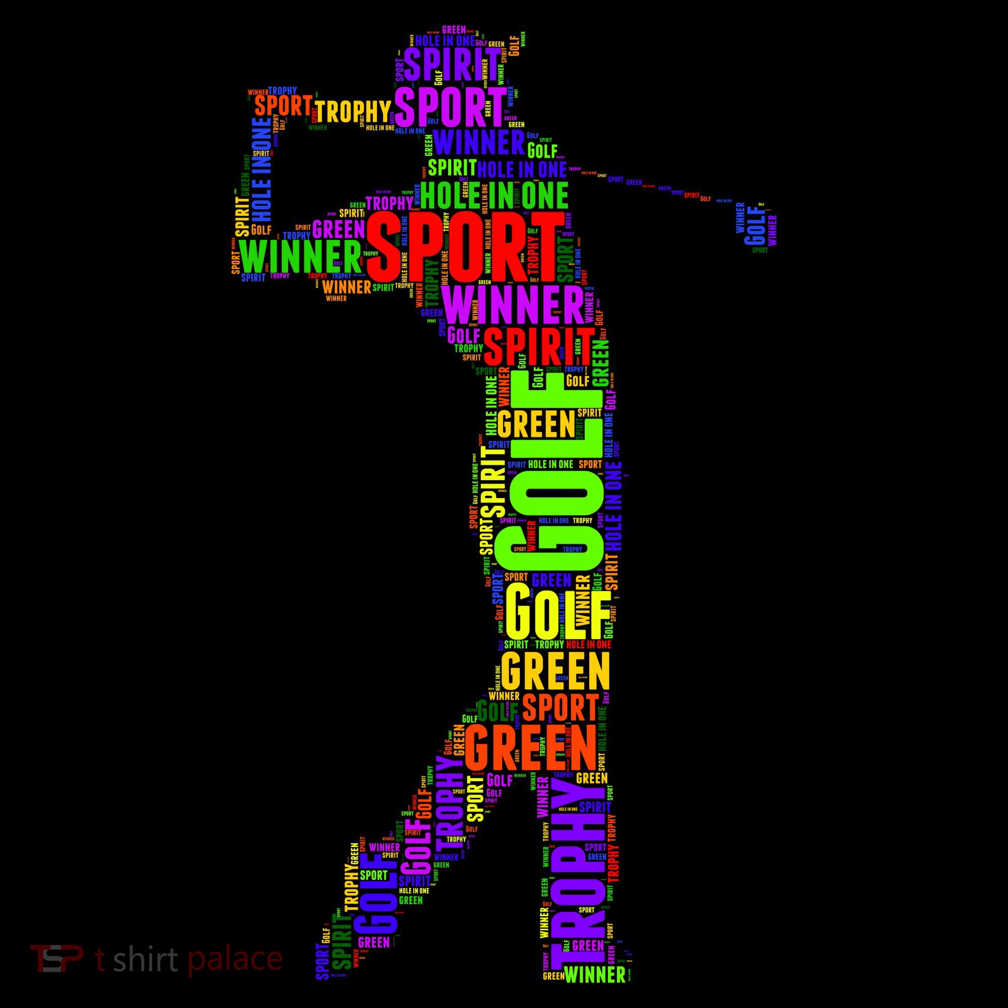The Spirit of Golf Word Mash-up Women's Tank Top