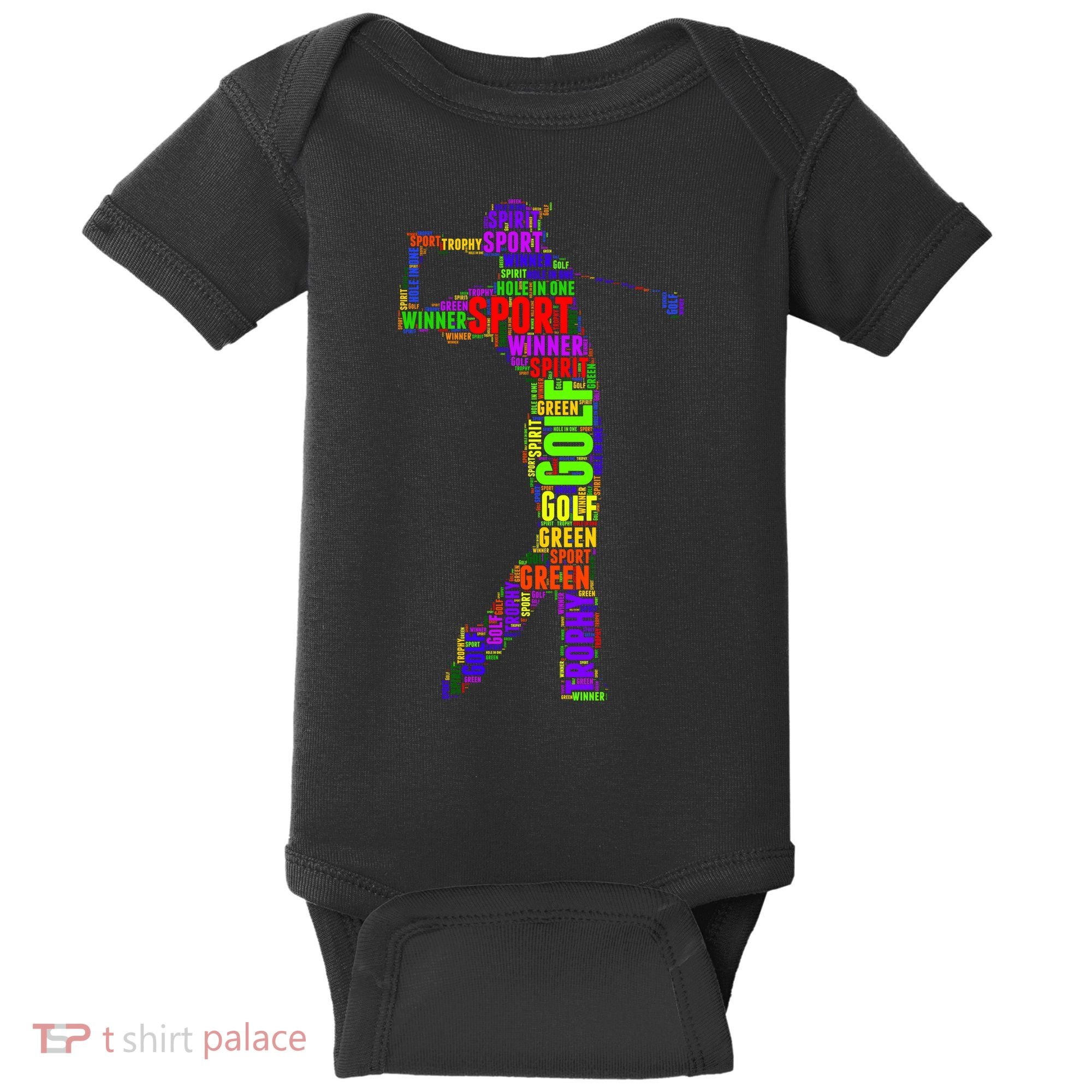 The Spirit of Golf Word Mash-up Baby Bodysuit