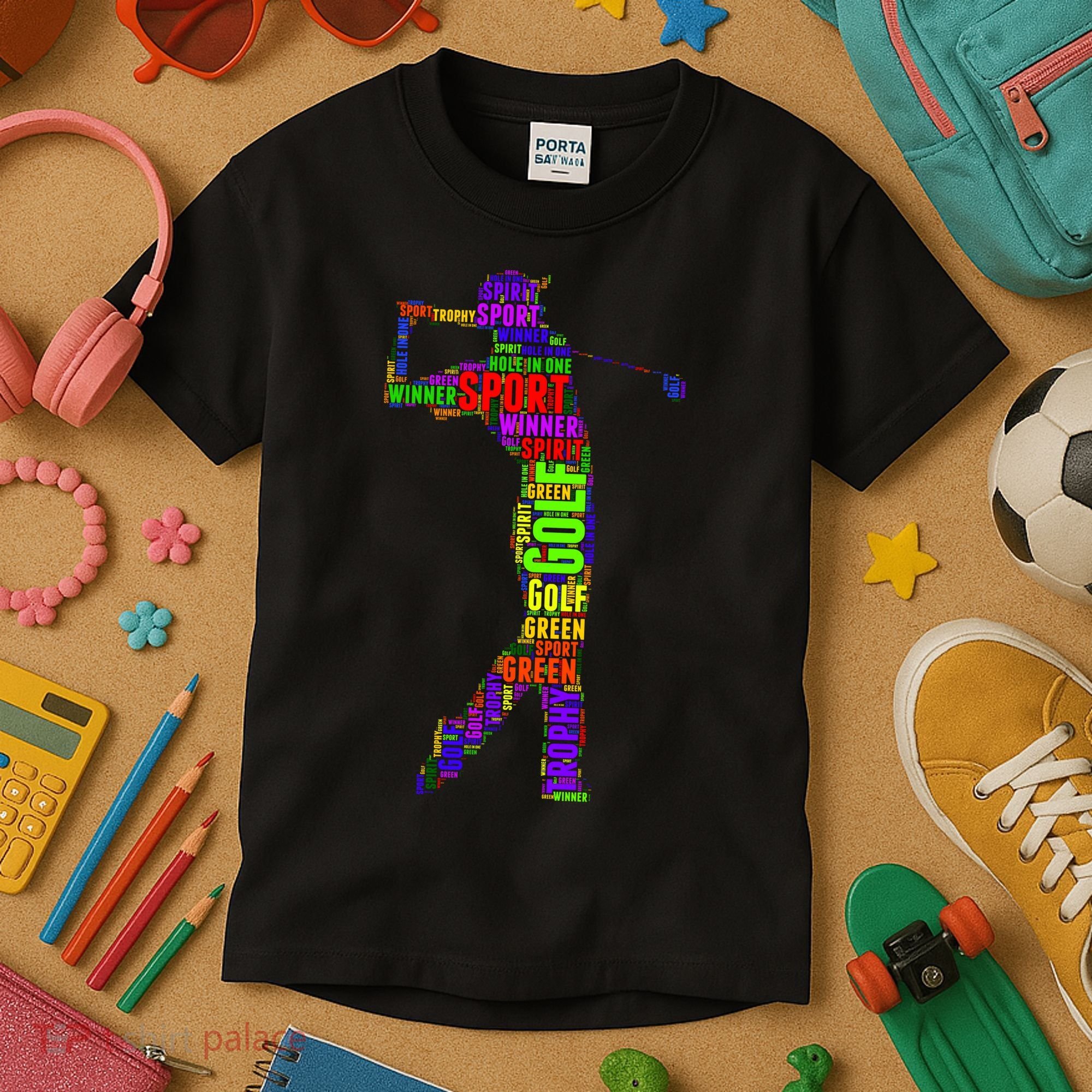 The Spirit of Golf Word Mash-up Kids T-Shirt