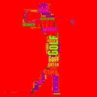 The Spirit of Golf Word Mash-up Santa Hat thumb 1