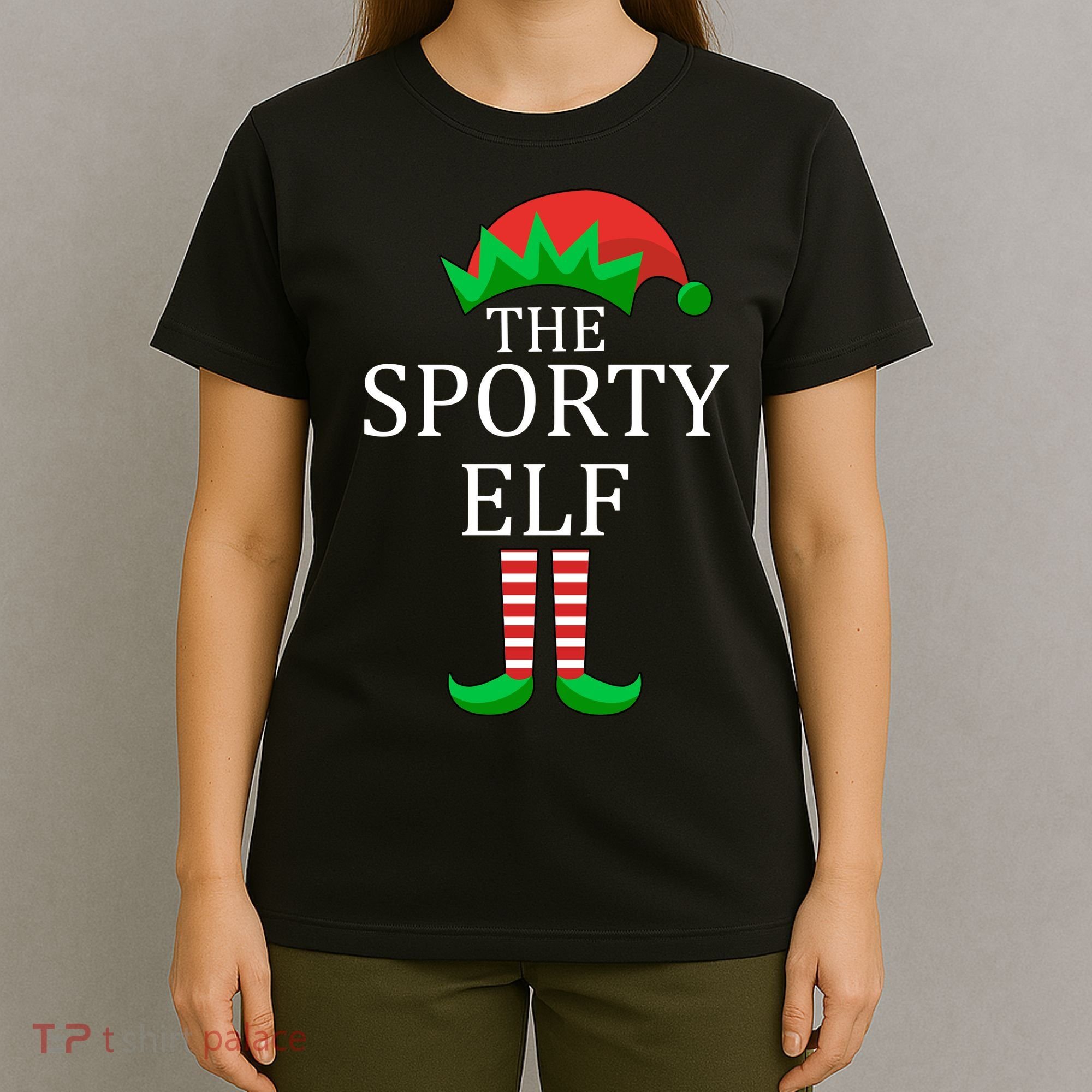 The Sporty Elf Family Matching Christmas T-Shirt