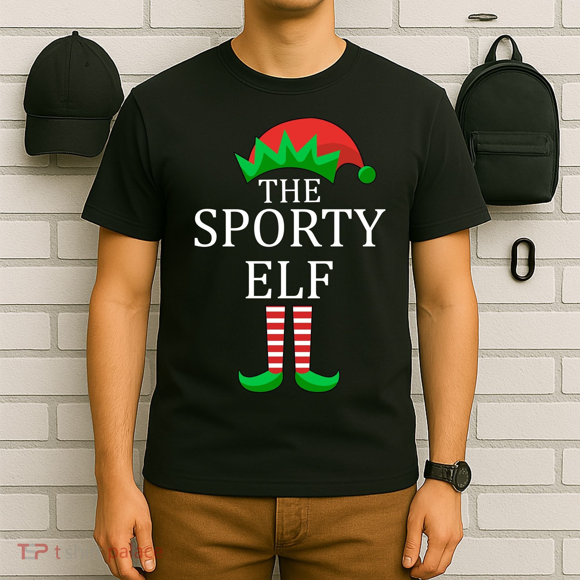 The Sporty Elf Family Matching Christmas T-Shirt