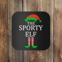 The Sporty Elf Family Matching Christmas Coaster thumb 0