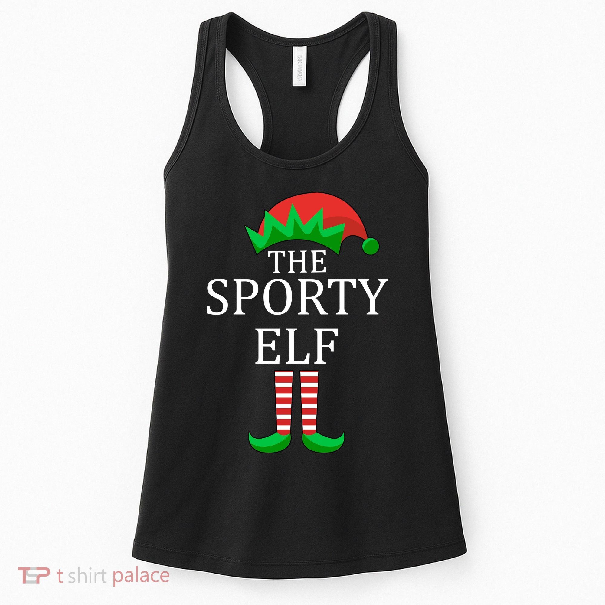 The Sporty Elf Family Matching Christmas Women's Tank Top