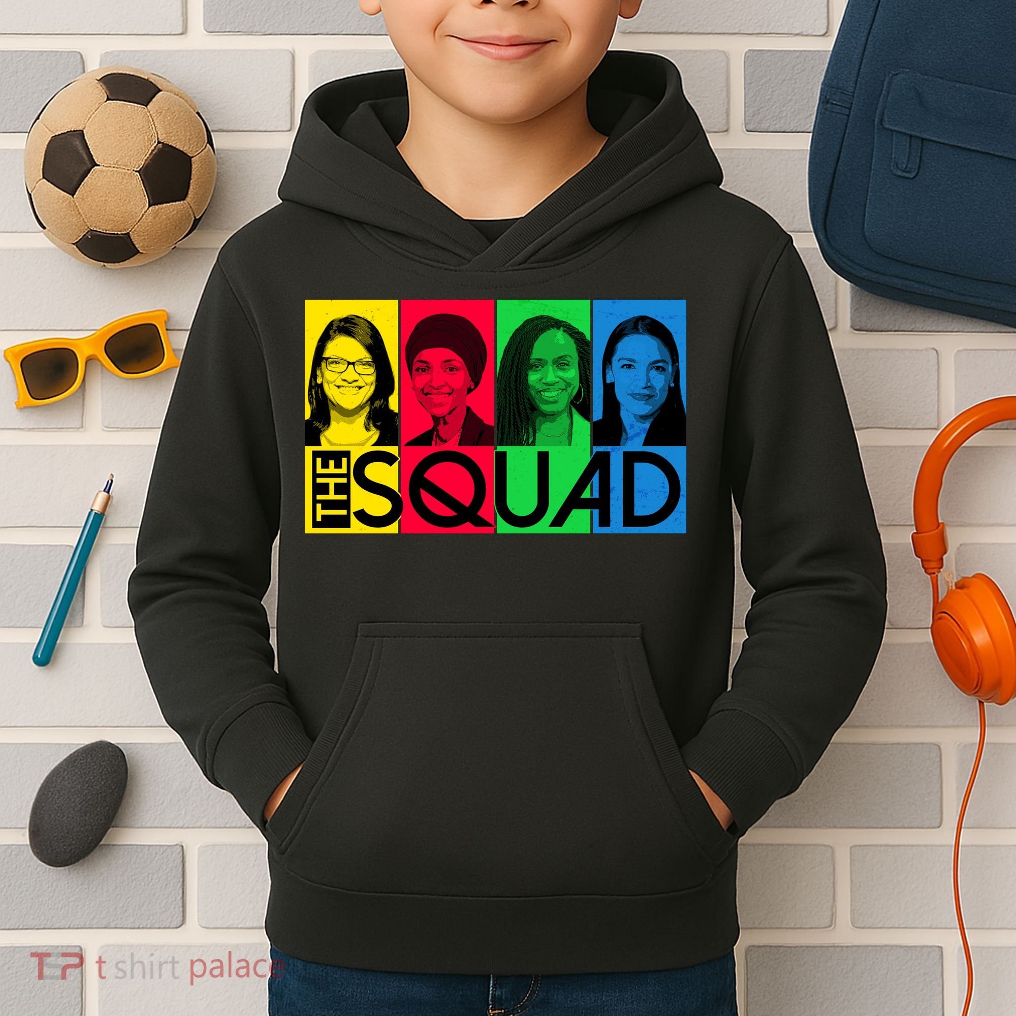 The Squad AOC Ilhan Omar Tlaib Pressley Kids Hoodie