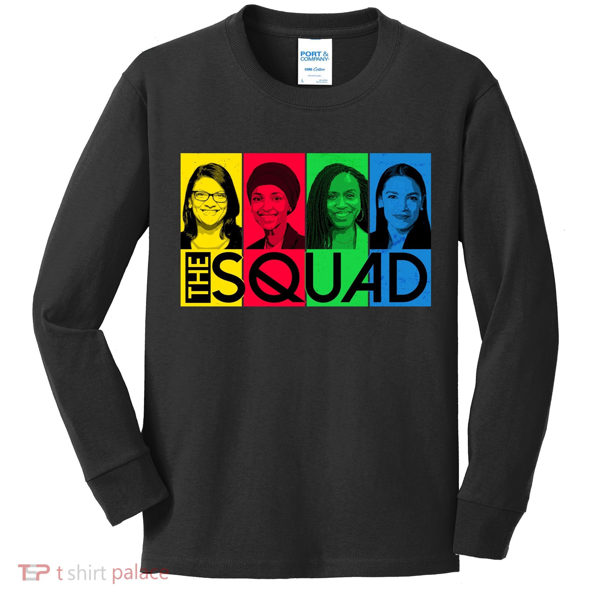 The Squad AOC Ilhan Omar Tlaib Pressley Kids Long Sleeve Shirt