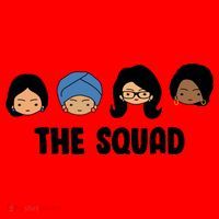 The Squad AOC Rashida Ayanna Llhan  Santa Hat thumb 1
