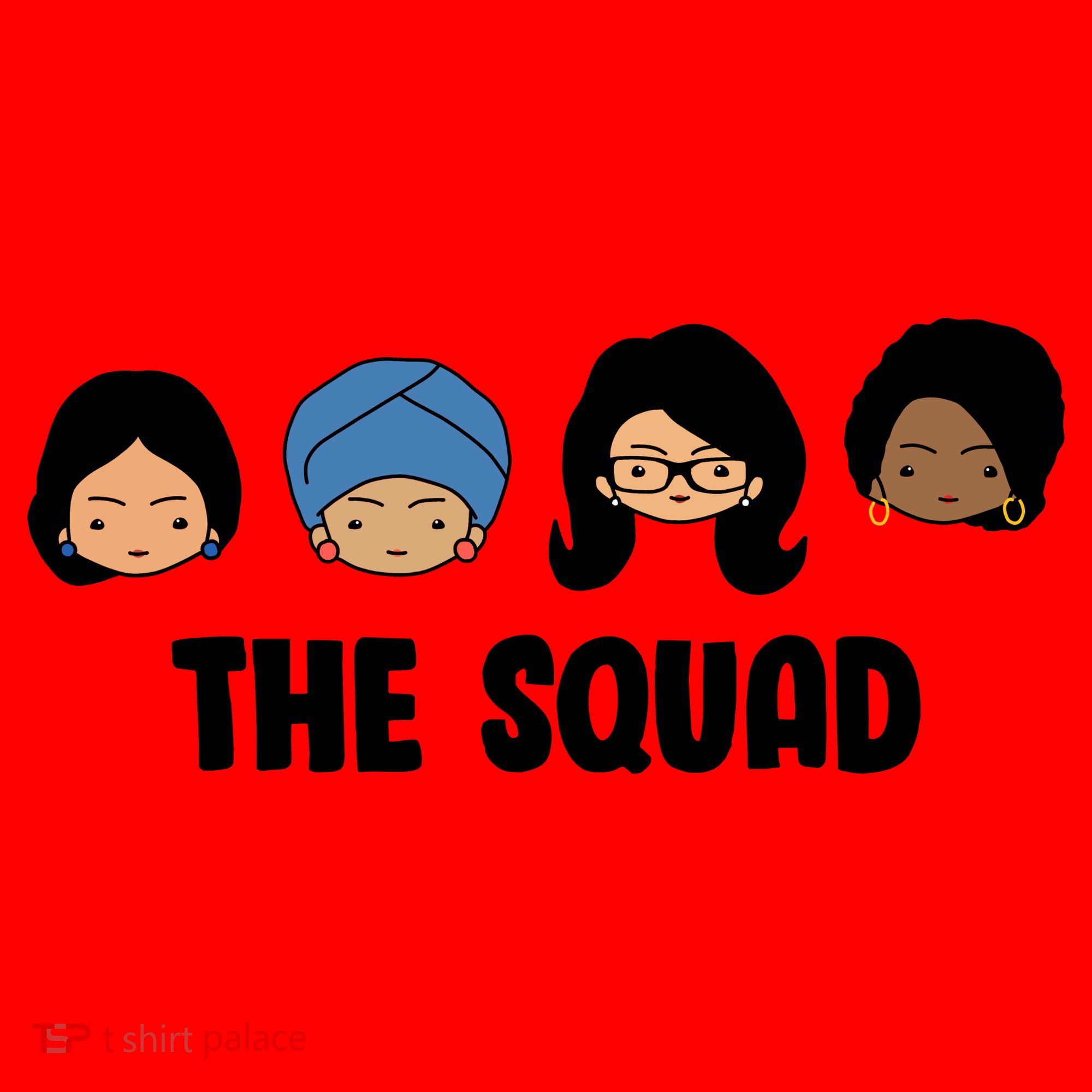 The Squad AOC Rashida Ayanna Llhan  Santa Hat