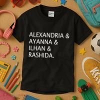 The Squad Names Kids T-Shirt thumb 3