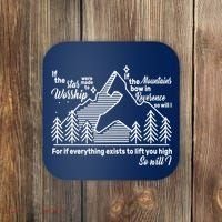 The Stars And Mountains Worship Him Coaster thumb 0