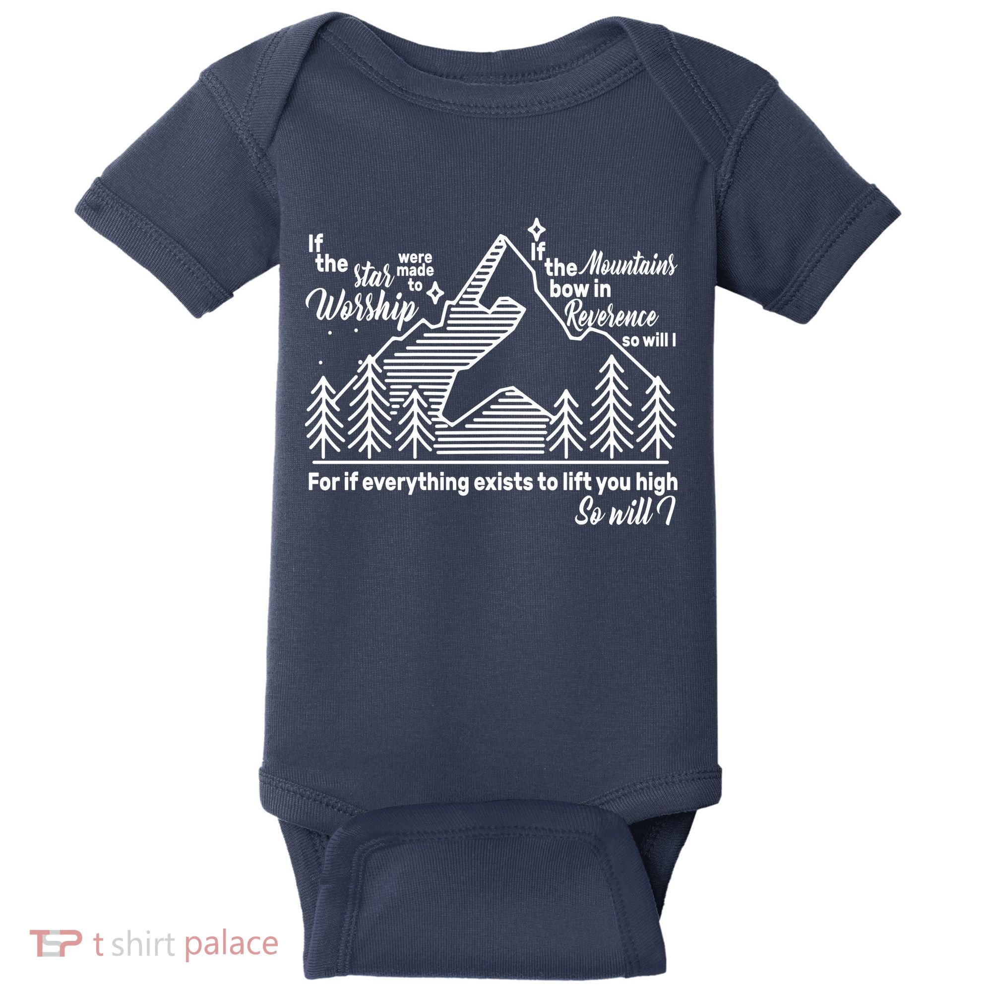 The Stars And Mountains Worship Him Baby Bodysuit