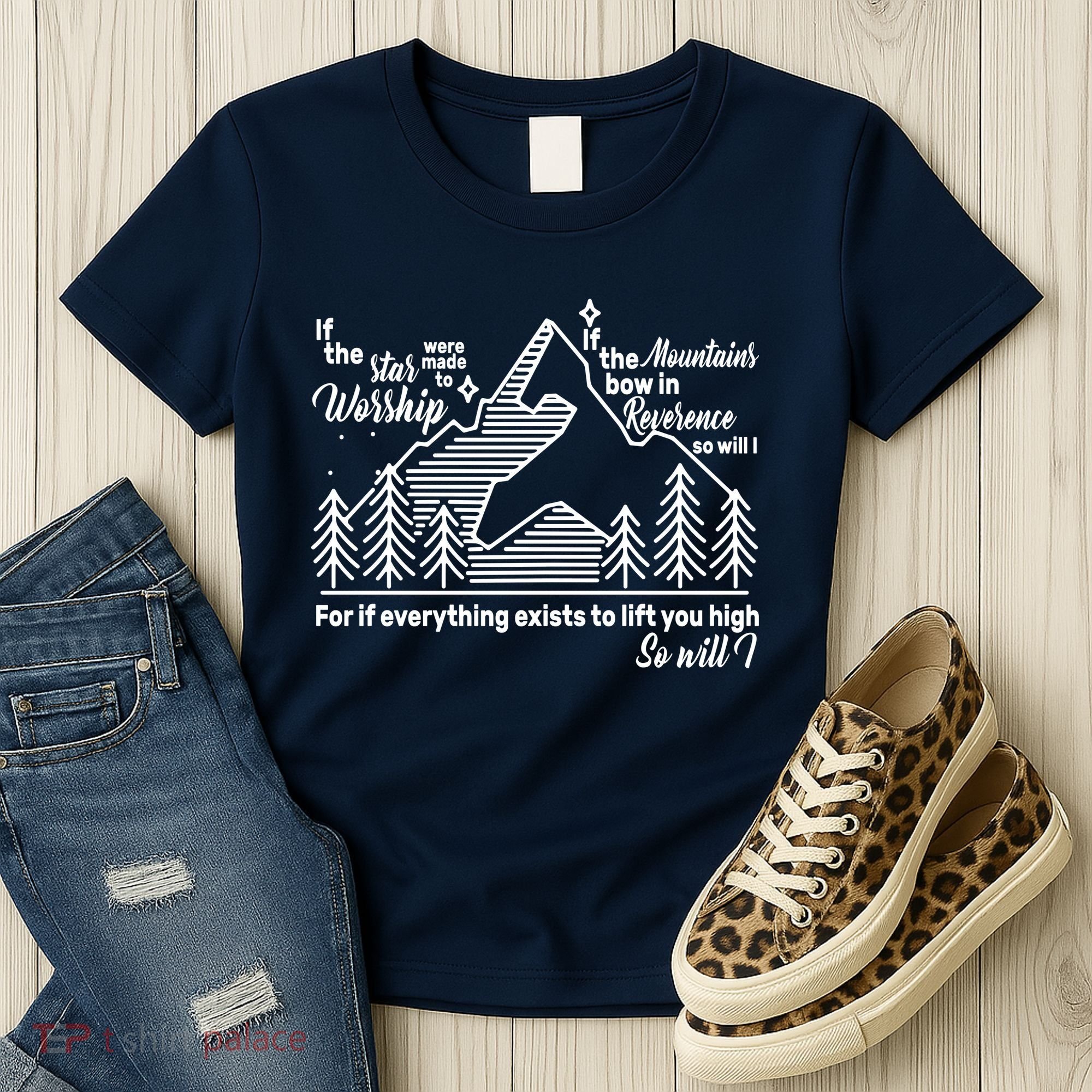 The Stars And Mountains Worship Him Women's T-Shirt