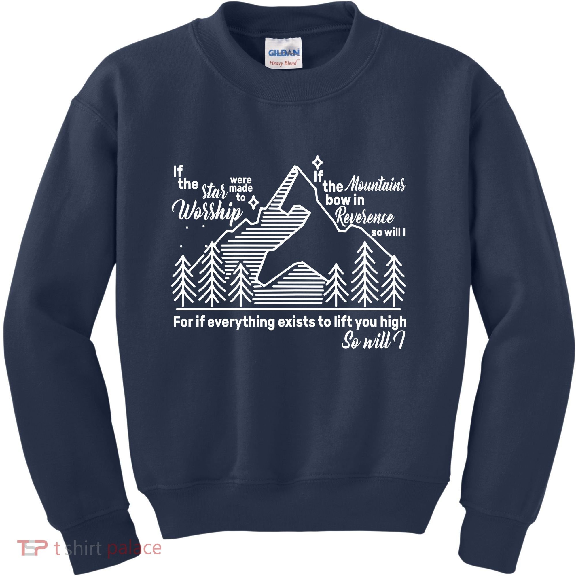 The Stars And Mountains Worship Him Kids Sweatshirt