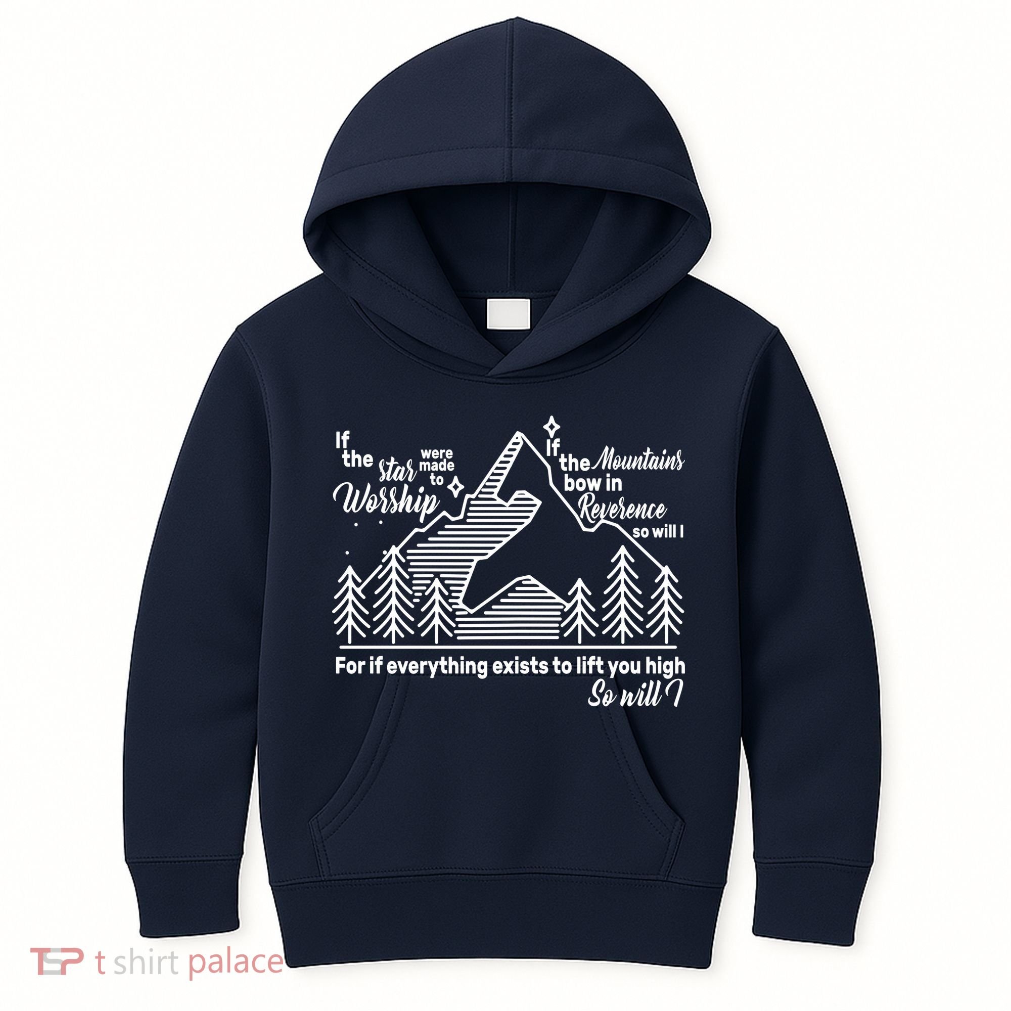 The Stars And Mountains Worship Him Kids Hoodie
