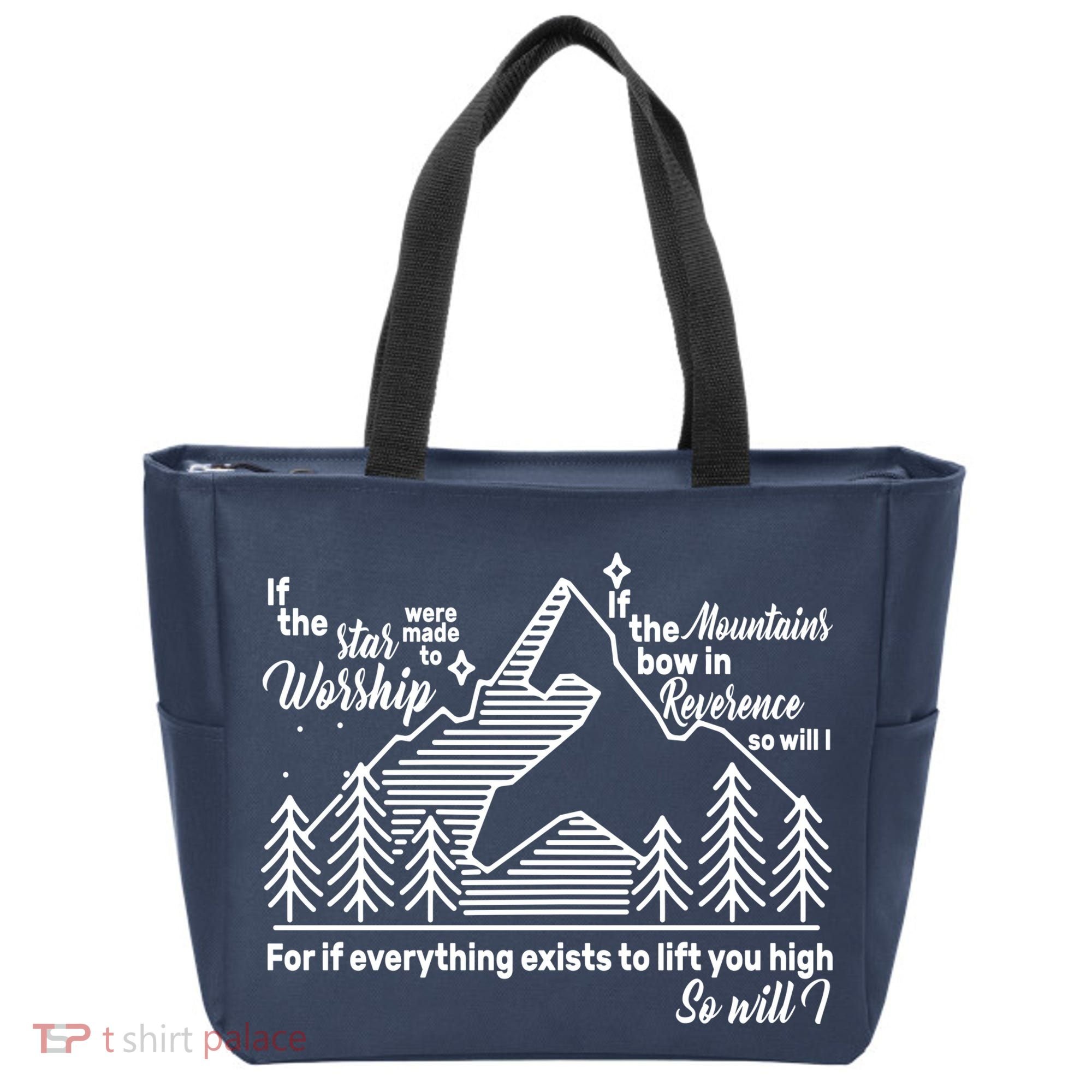 The Stars And Mountains Worship Him Tote Bag