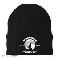 The Strength Of The Pack Is The Wolf Saying Beanie thumb 0