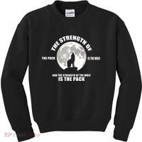 The Strength Of The Pack Is The Wolf Saying Kids Sweatshirt thumb 0