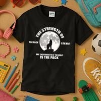 The Strength Of The Pack Is The Wolf Saying Kids T-Shirt thumb 3