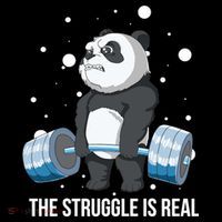 The Struggle Is Real Panda Doggie Tank thumb 4