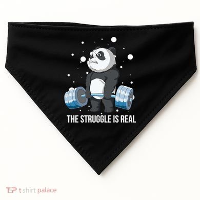 The Struggle Is Real Panda USA-Made Doggie Bandana