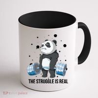 The Struggle Is Real Panda Coffee Mug thumb 1