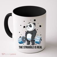 The Struggle Is Real Panda Coffee Mug thumb 0