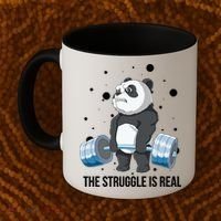 The Struggle Is Real Panda Coffee Mug thumb 2