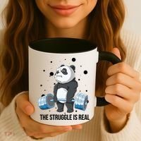 The Struggle Is Real Panda Coffee Mug thumb 3