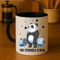 The Struggle Is Real Panda Coffee Mug thumb 4