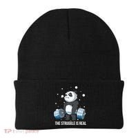 The Struggle Is Real Panda Beanie thumb 0