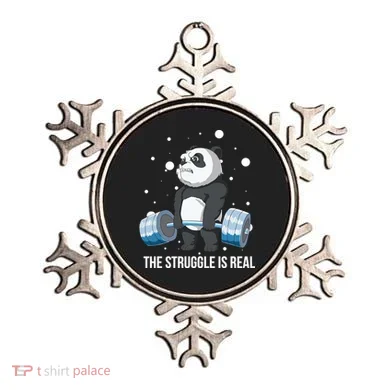 The Struggle Is Real Panda Ornament