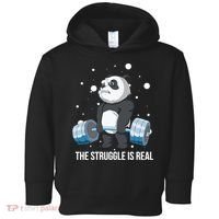 The Struggle Is Real Panda Toddler Hoodie thumb 0