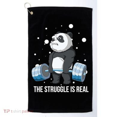 The Struggle Is Real Panda Golf Towel