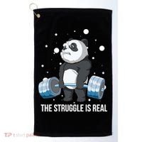 The Struggle Is Real Panda Golf Towel thumb 0