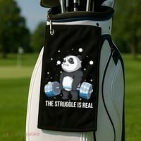 The Struggle Is Real Panda Golf Towel thumb 2