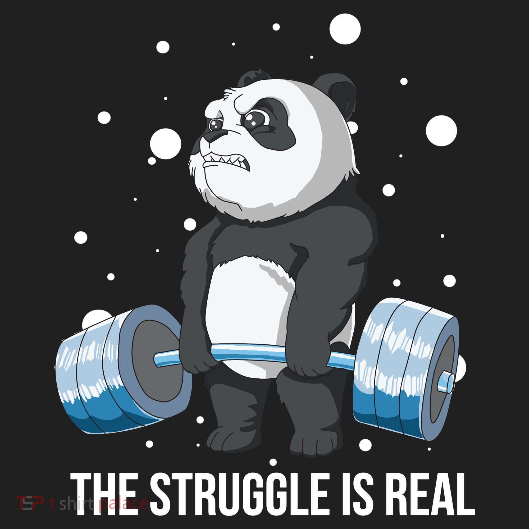 The Struggle Is Real Panda Golf Towel