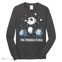 The Struggle Is Real Panda Long Sleeve Shirt thumb 0