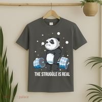 The Struggle Is Real Panda T-Shirt thumb 2