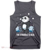 The Struggle Is Real Panda Tank Top thumb 0