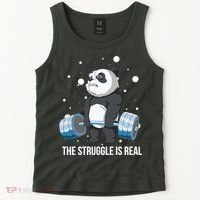 The Struggle Is Real Panda Tank Top thumb 2
