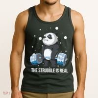 The Struggle Is Real Panda Tank Top thumb 3